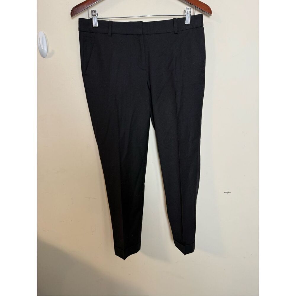 JCrew Cafe Capri 4P Tollegno 1900 Black Dress Pants Womens